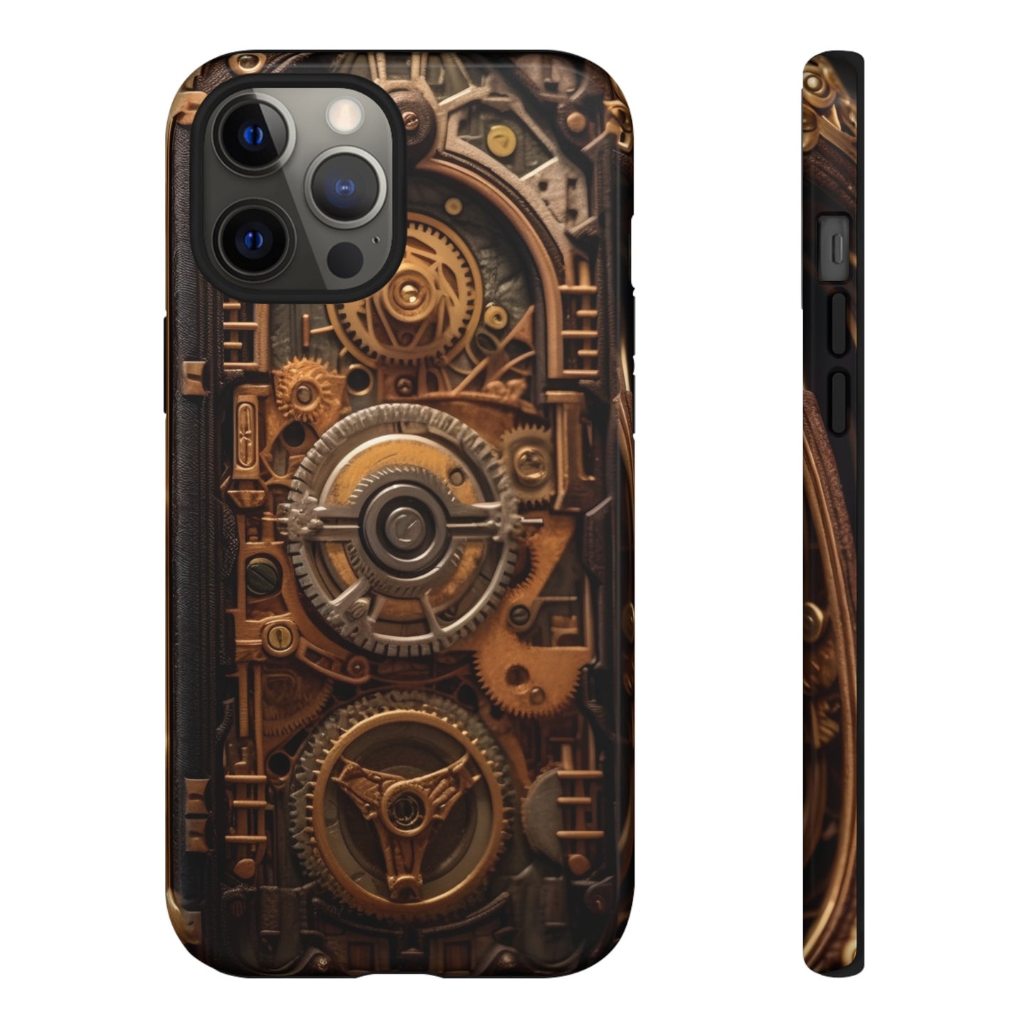 Gearworks Tough Phone Case – Steampunk Clockwork Design for iPhone, Samsung Galaxy, and Google Pixel Devices