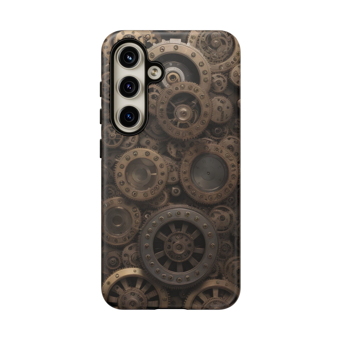 Gearworks 3 Phone Case – Steampunk Victorian Design with Gears and Clockwork for iPhone, Samsung Galaxy, and Google Pixel Devices