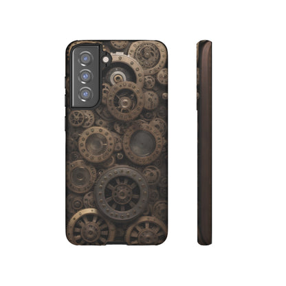 Gearworks 3 Phone Case – Steampunk Victorian Design with Gears and Clockwork for iPhone, Samsung Galaxy, and Google Pixel Devices