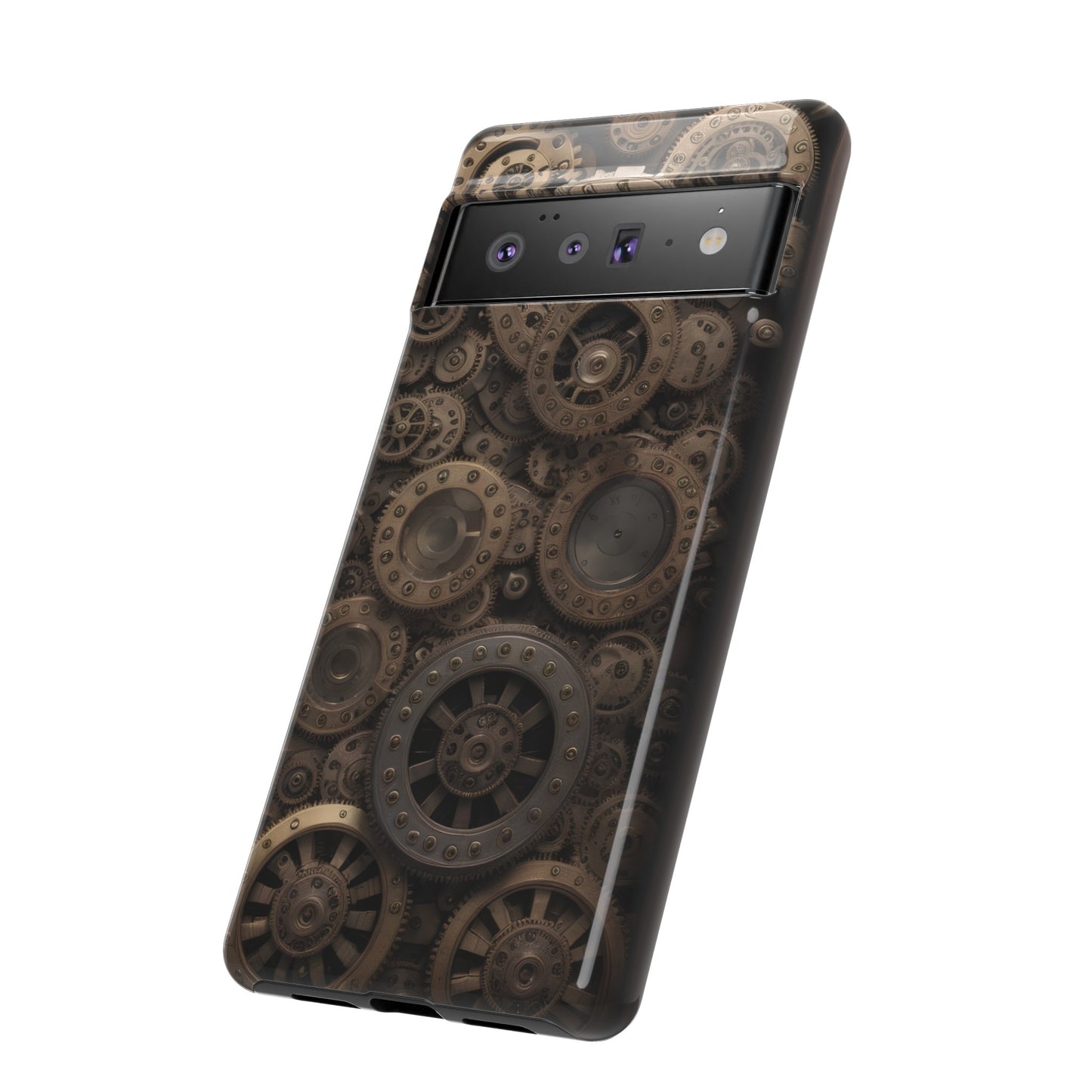 Gearworks 3 Phone Case – Steampunk Victorian Design with Gears and Clockwork for iPhone, Samsung Galaxy, and Google Pixel Devices