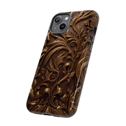 Elegant Bronze Phone Case – Victorian Floral Design for iPhone, Samsung Galaxy, and Google Pixel Devices