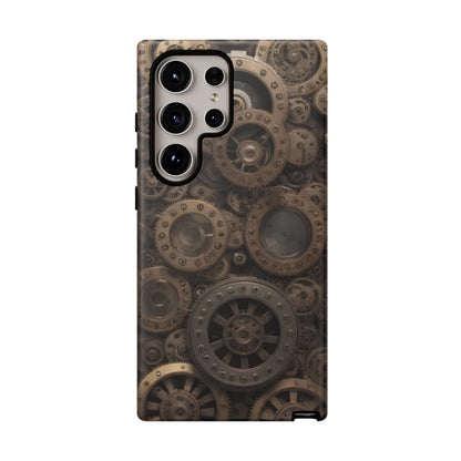 Gearworks 3 Phone Case – Steampunk Victorian Design with Gears and Clockwork for iPhone, Samsung Galaxy, and Google Pixel Devices