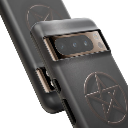 Simple Pentacle Tough Phone Case – Witchcraft Pentagram Design for iPhone, Samsung Galaxy, and Google Pixel Devices