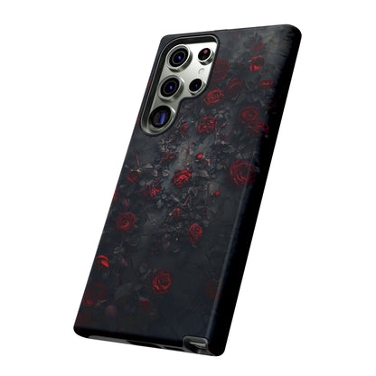 Gothic Roses Tough Phone Case – Elegant Dark Floral Design for iPhone, Samsung Galaxy, and Google Pixel Devices