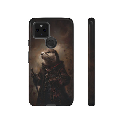 Noble Otter King Phone Case - Vintage Gothic Animal Art Design for iPhone, Samsung Galaxy, and Google Pixel Devices