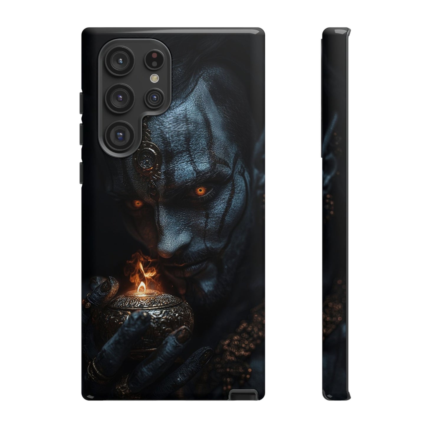 Dark Djinn Warrior Phone Case - Intricate Fantasy Art Protective Cover for iPhone, Samsung Galaxy, and Google Pixel Devices