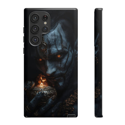 Dark Djinn Warrior Phone Case - Intricate Fantasy Art Protective Cover for iPhone, Samsung Galaxy, and Google Pixel Devices