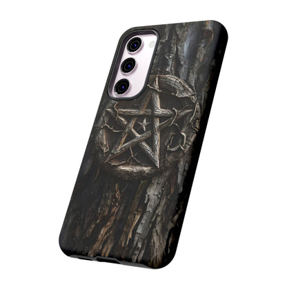 Pentacle Tree Phone Case – Wiccan Nature Magic Design for iPhone, Samsung Galaxy, and Google Pixel Devices