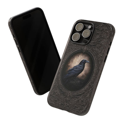 Gothic Raven Phone Case - Mysterious Dark Bird Design