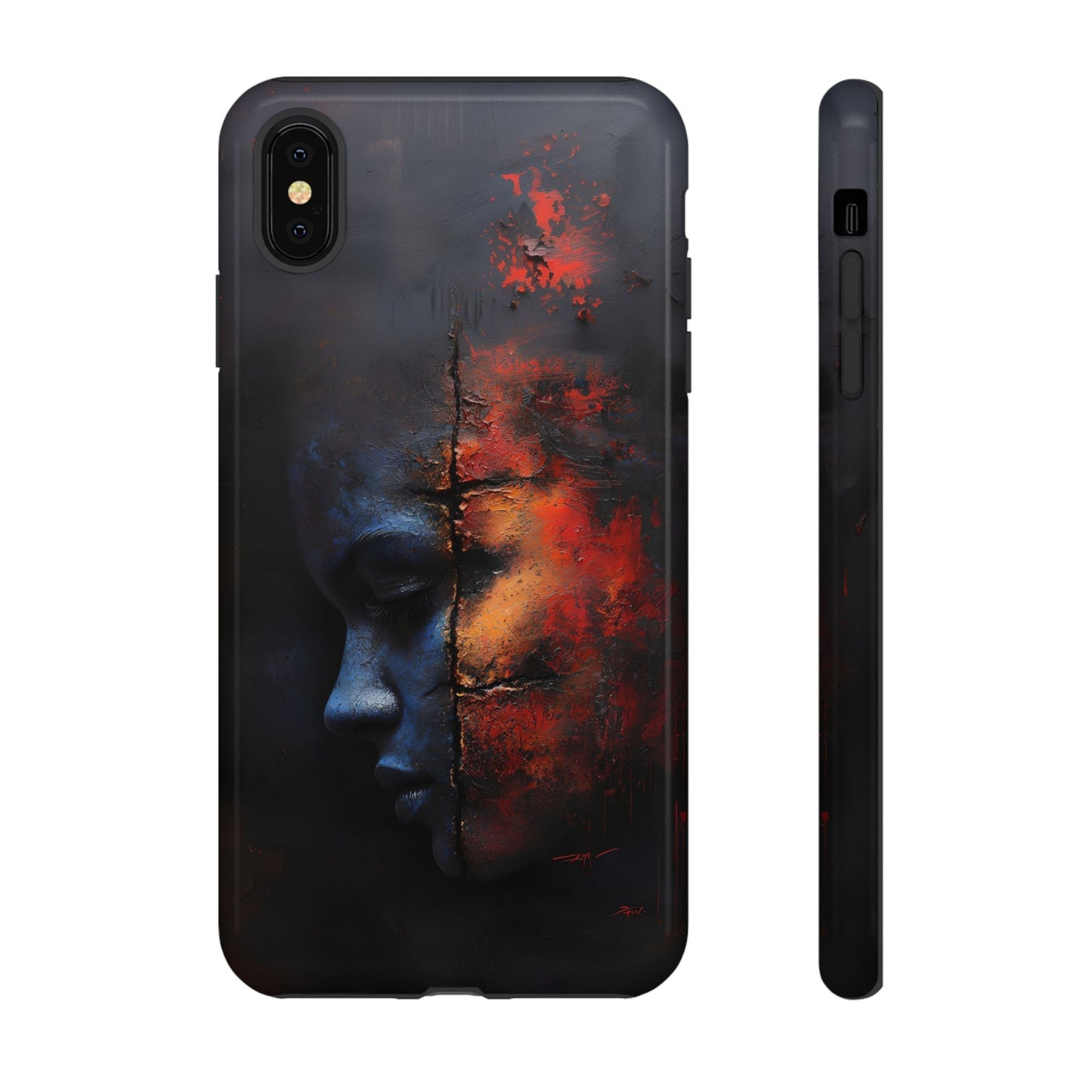 Abstract Duality Art Phone Case - Bold Modern Design