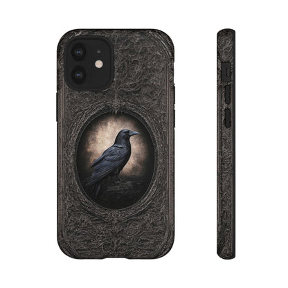 Gothic Raven Phone Case - Mysterious Dark Bird Design