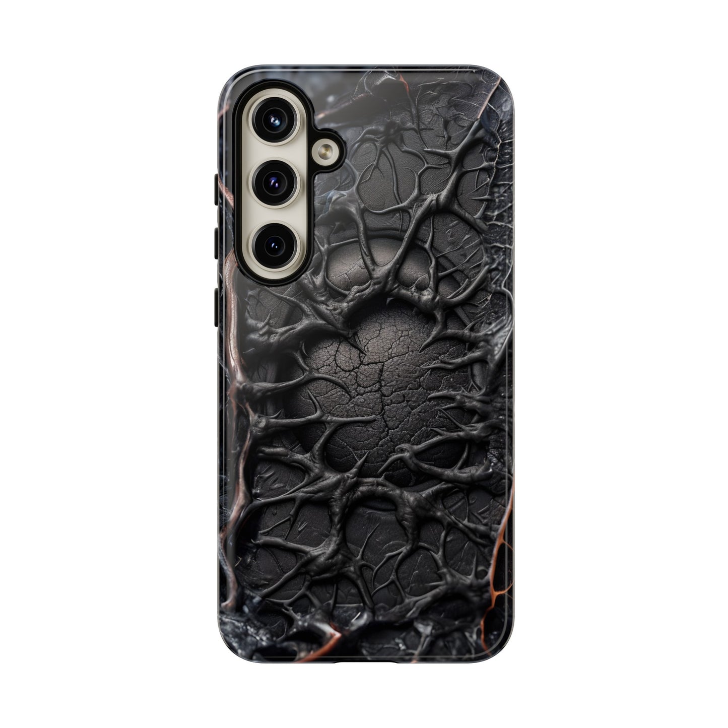 Black Veins Tough Phone Case – Lovecraftian Horror Design for iPhone, Samsung Galaxy, and Google Pixel Devices