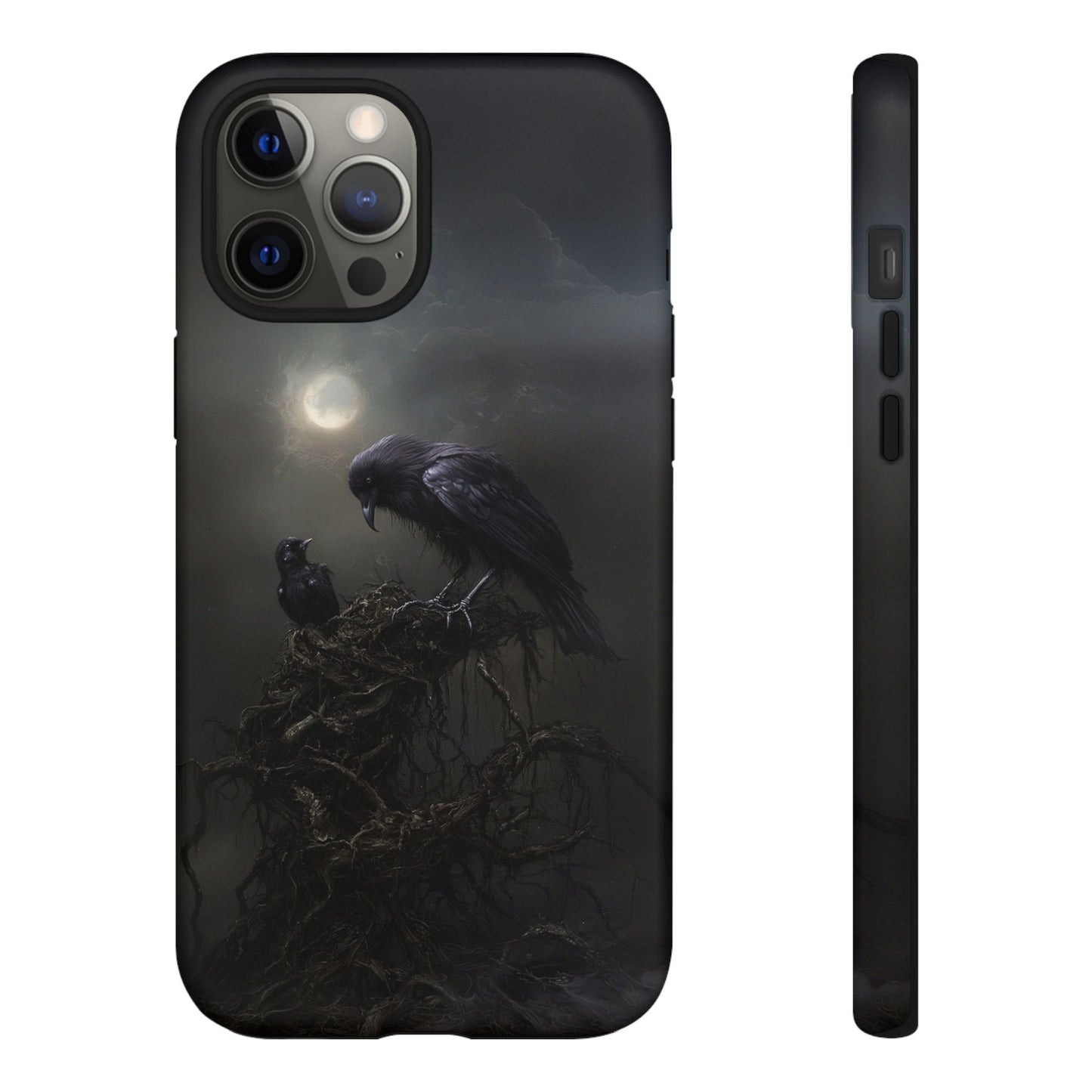 Gothic Raven Phone Case - Dark Crow Art for iPhone, Samsung Galaxy, and Google Pixel Devices