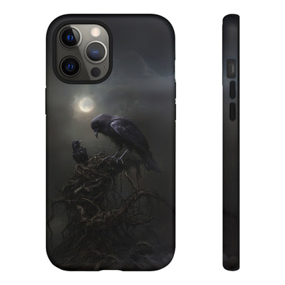 Gothic Raven Phone Case - Dark Crow Art for iPhone, Samsung Galaxy, and Google Pixel Devices