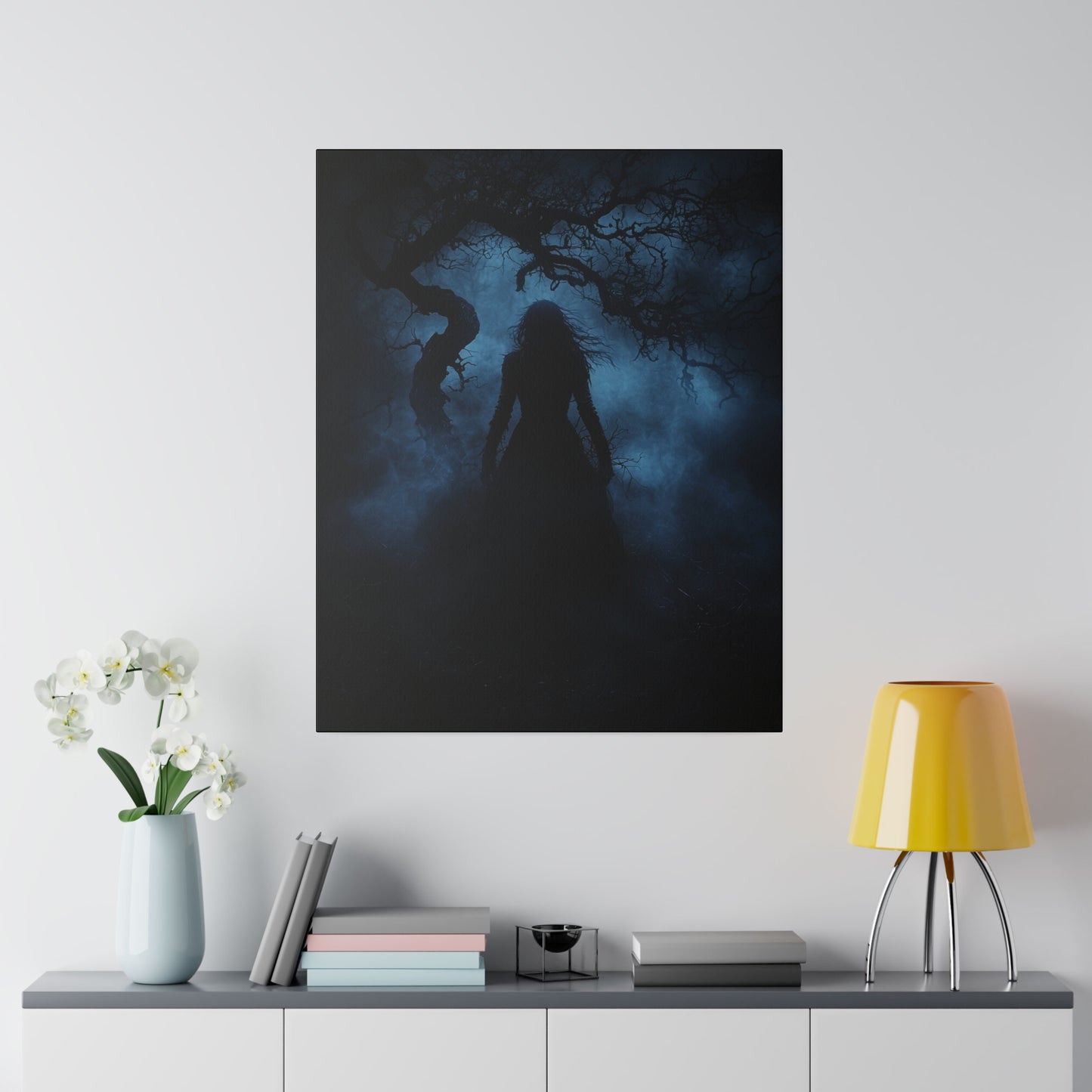 Haunting Silhouette - Dark Art Canvas Print - Mystical Gothic Home Decor