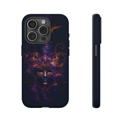 Elegant Masquerade Mask Phone Case for iPhone, Samsung Galaxy, and Google Pixel Devices - Mystical Design