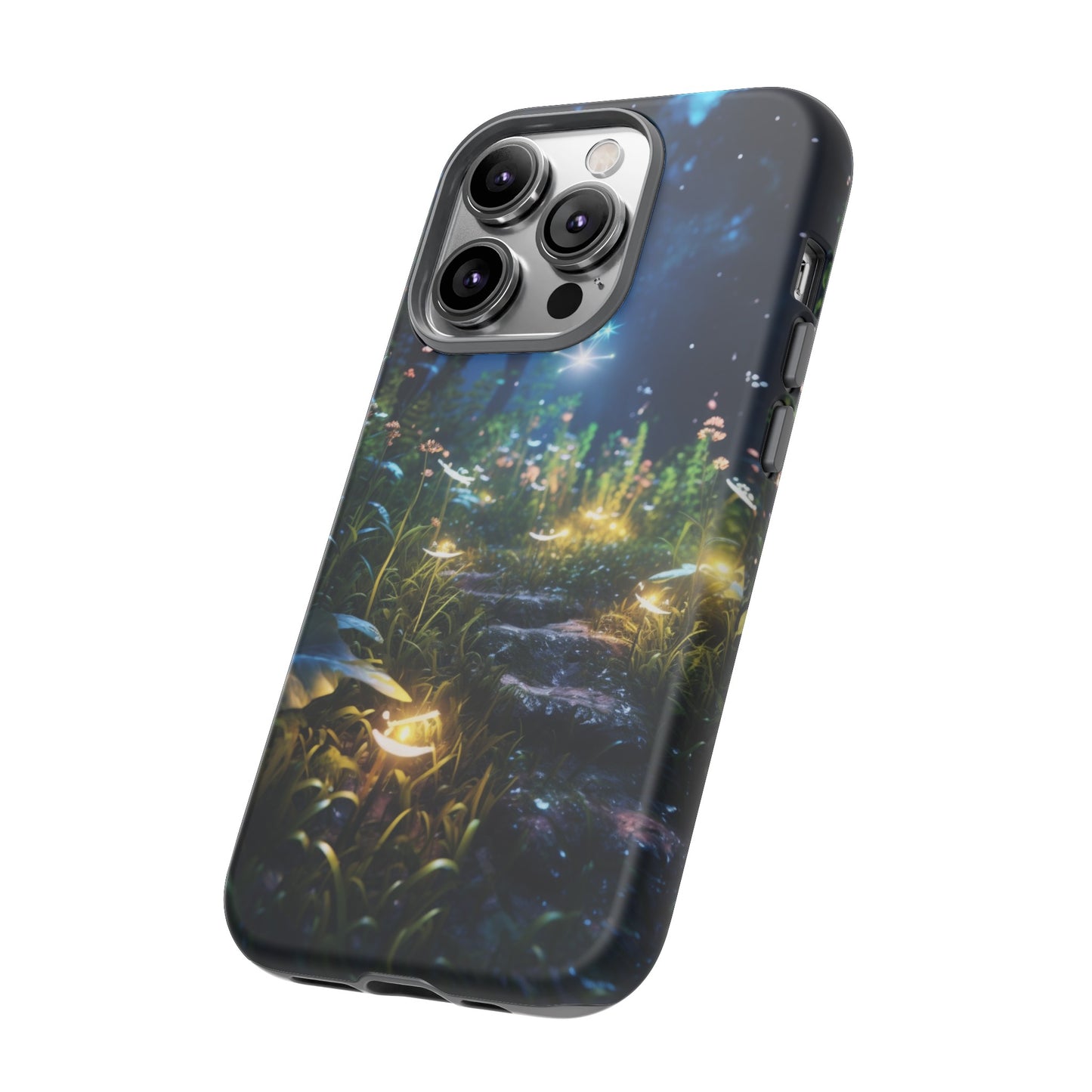 Fireflies in the Forest Tough Phone Case – Enchanting Summer Night Design for iPhone, Samsung Galaxy, and Google Pixel Devices