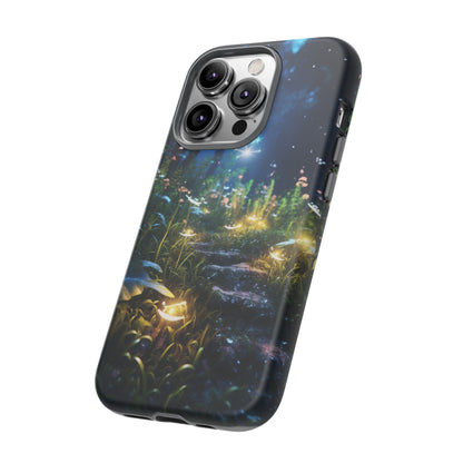 Fireflies in the Forest Tough Phone Case – Enchanting Summer Night Design for iPhone, Samsung Galaxy, and Google Pixel Devices