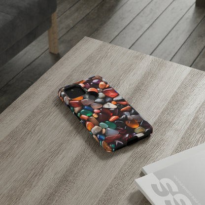 Colorful Stones Phone Case – Vibrant Polished Gemstone Design for iPhone, Samsung Galaxy, and Google Pixel Devices