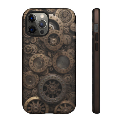 Gearworks 3 Phone Case – Steampunk Victorian Design with Gears and Clockwork for iPhone, Samsung Galaxy, and Google Pixel Devices