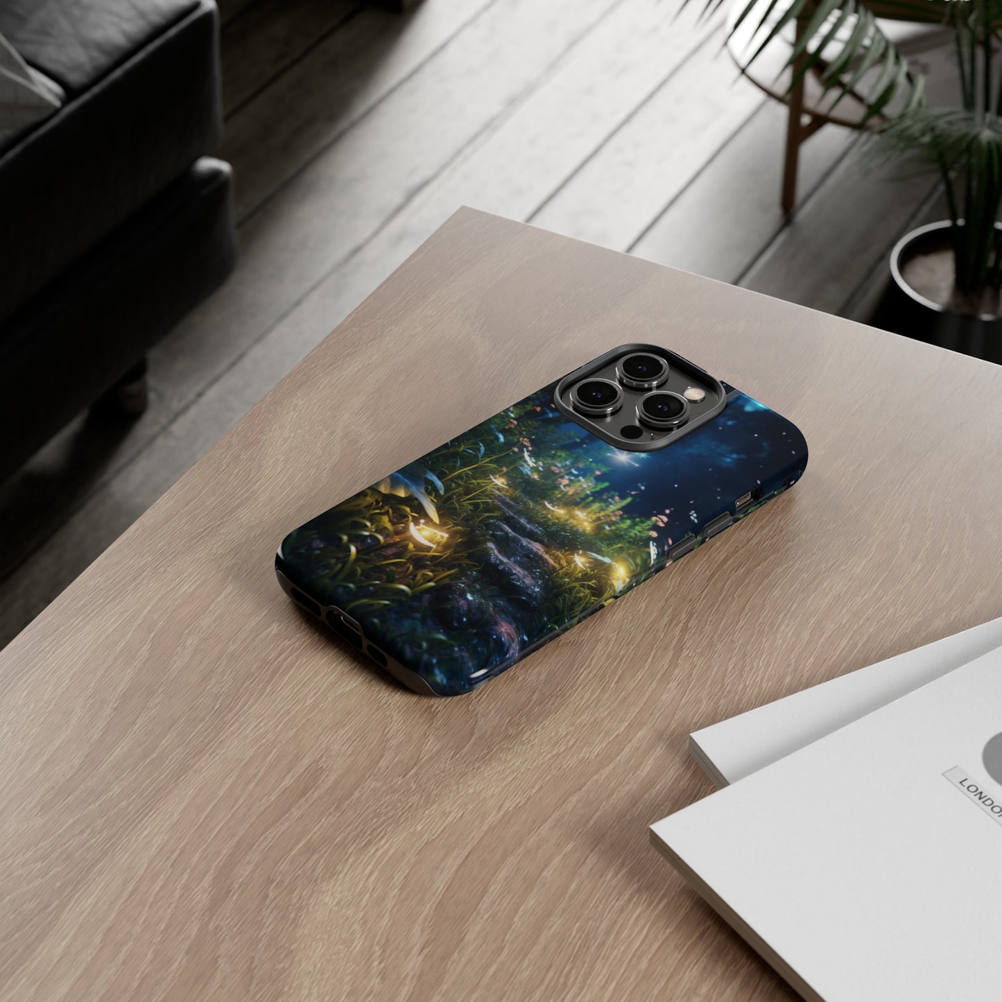 Fireflies in the Forest Tough Phone Case – Enchanting Summer Night Design for iPhone, Samsung Galaxy, and Google Pixel Devices