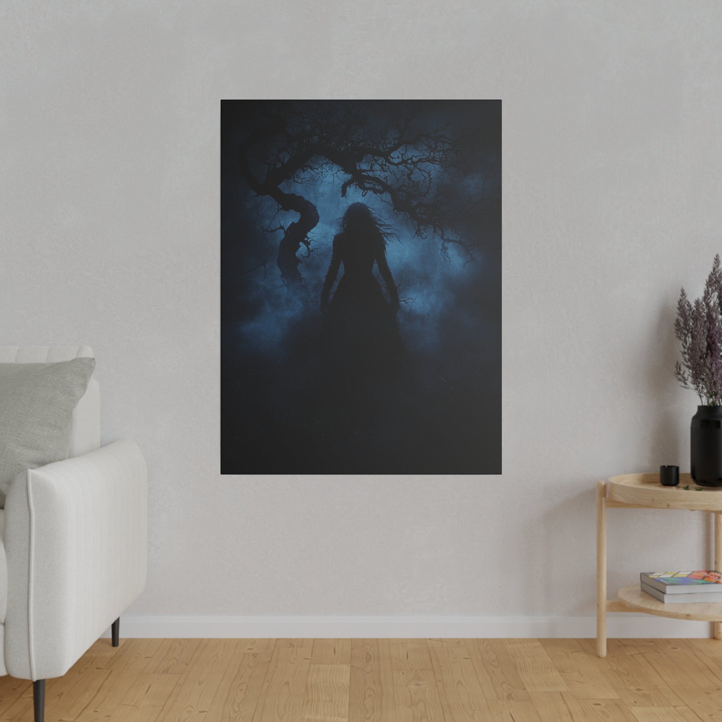 Haunting Silhouette - Dark Art Canvas Print - Mystical Gothic Home Decor