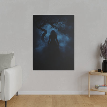 Haunting Silhouette - Dark Art Canvas Print - Mystical Gothic Home Decor