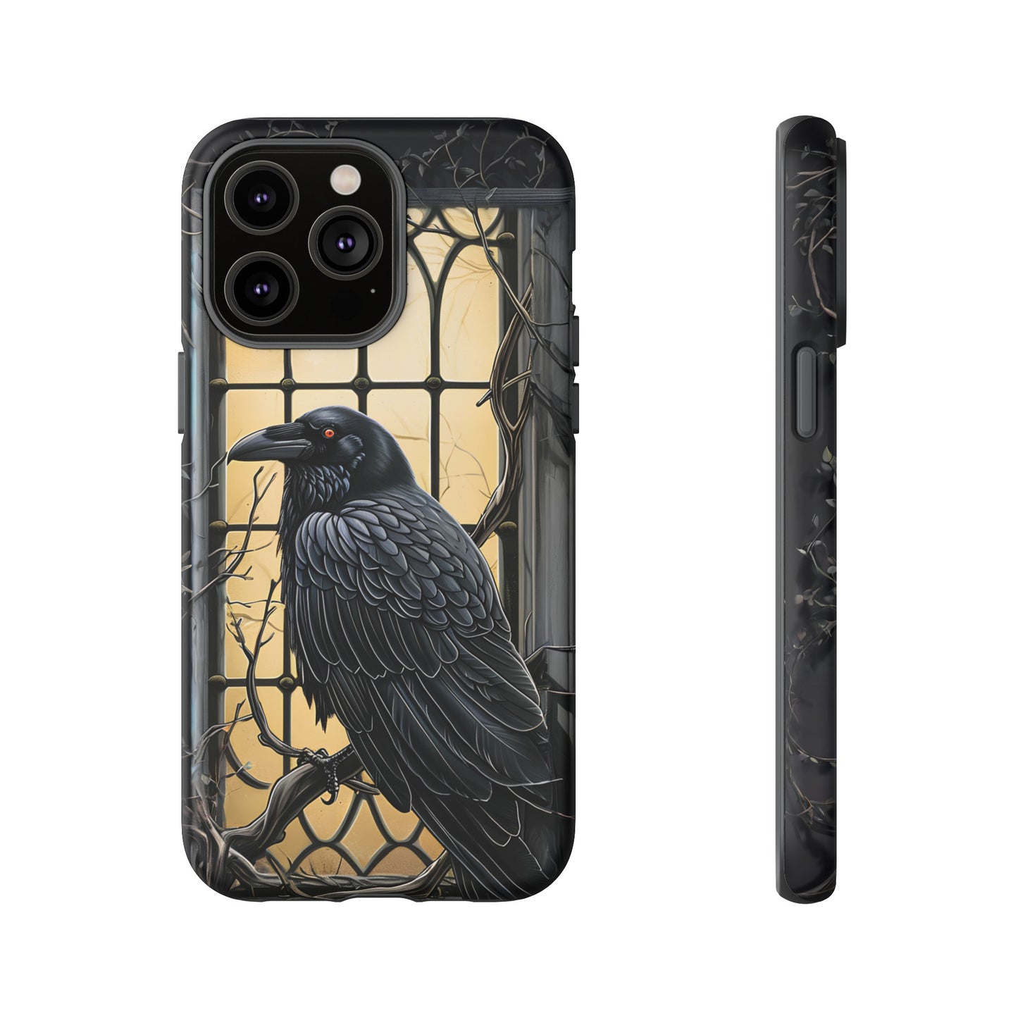 The Raven Phone Case – Edgar Allan Poe Inspired Gothic Design for iPhone, Samsung Galaxy, and Google Pixel Devices