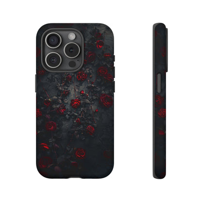 Gothic Roses Tough Phone Case – Elegant Dark Floral Design for iPhone, Samsung Galaxy, and Google Pixel Devices