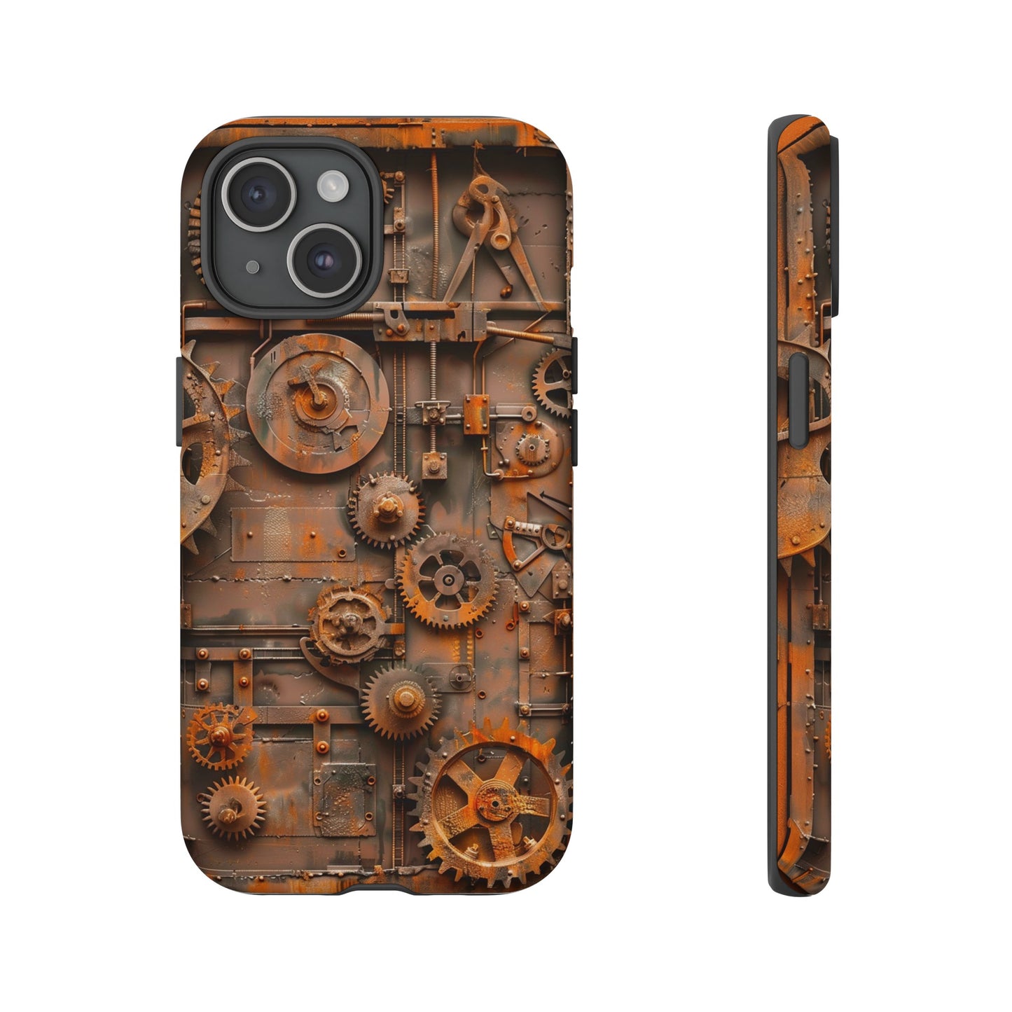 Rusted Steampunk Gearworks Phone Case for iPhone, Samsung Galaxy, and Google Pixel Devices