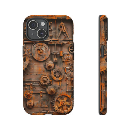 Rusted Steampunk Gearworks Phone Case for iPhone, Samsung Galaxy, and Google Pixel Devices