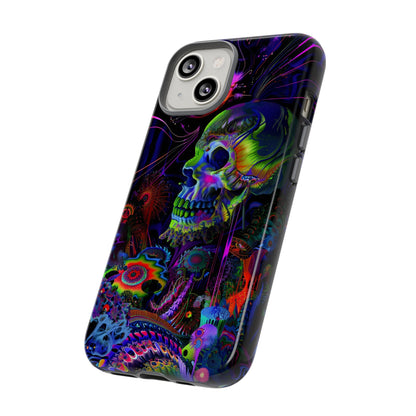 Psychedelic Skull Phone Case – Vibrant Pastel Design for iPhone, Samsung Galaxy, and Google Pixel Devices