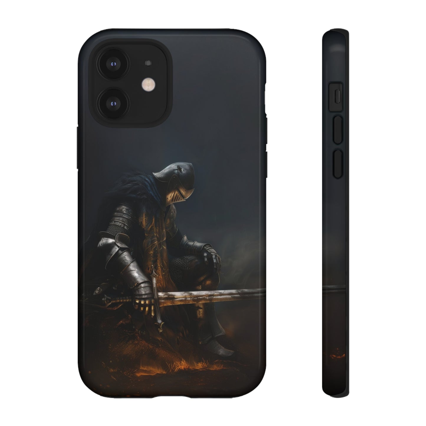 Dark Knight of the Abyss Phone Case - iPhone, Samsung Galaxy, Google Pixel - Epic Medieval Warrior Art, Protective Case, Fantasy Art