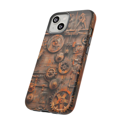 Rusted Steampunk Gearworks Phone Case for iPhone, Samsung Galaxy, and Google Pixel Devices