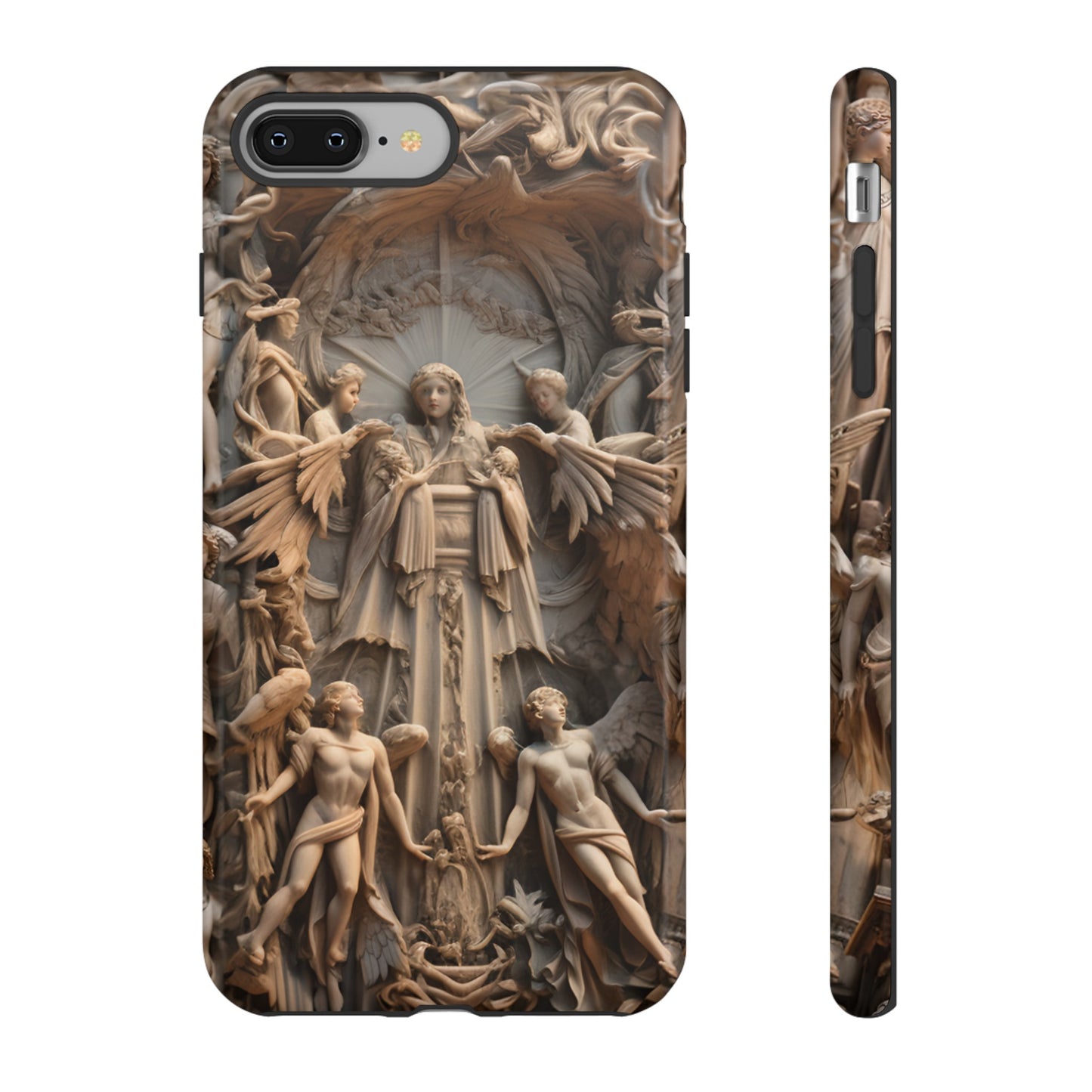 Angelic Statue Phone Case – Heavenly Gothic Marble Design for iPhone, Samsung Galaxy, and Google Pixel Devices