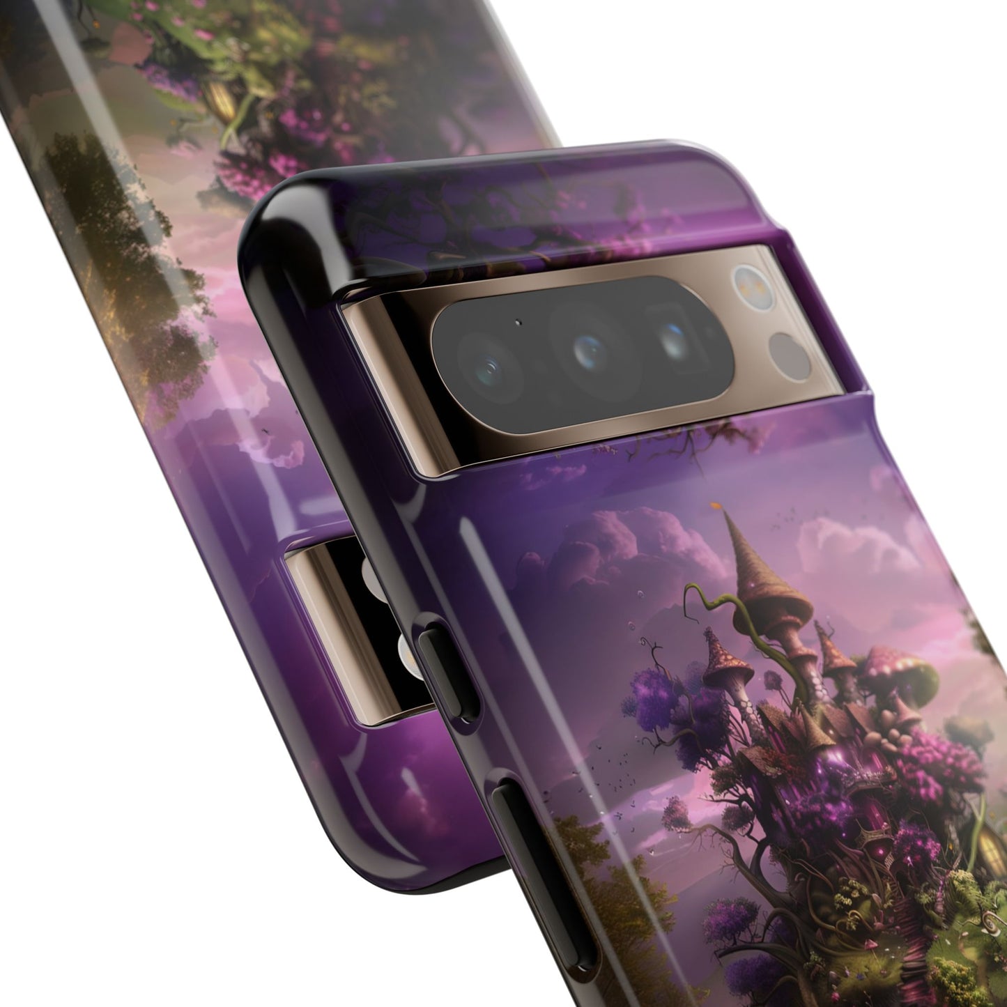 Enchanted Fairy Castle Phone Case - Magical Purple Fantasy Art for iPhone, Samsung Galaxy and Google Pixel Devices