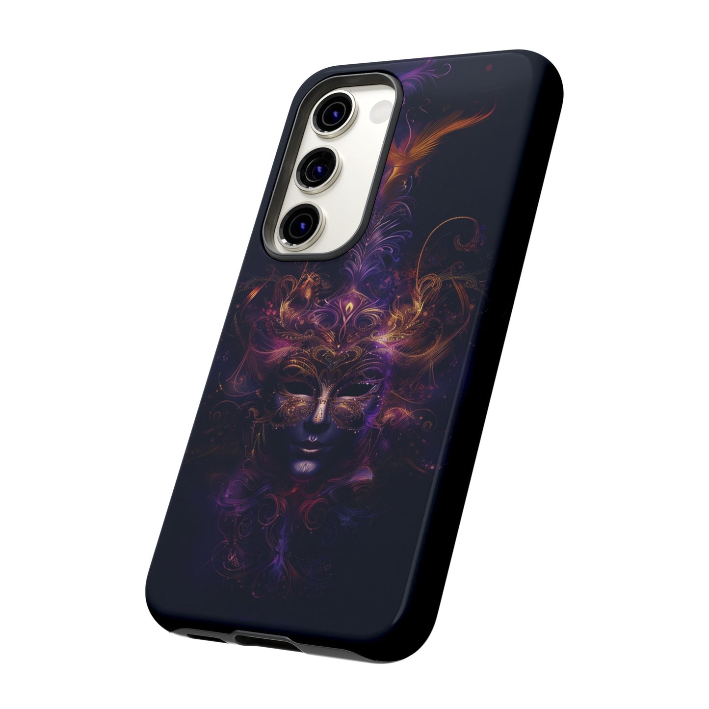 Elegant Masquerade Mask Phone Case for iPhone, Samsung Galaxy, and Google Pixel Devices - Mystical Design