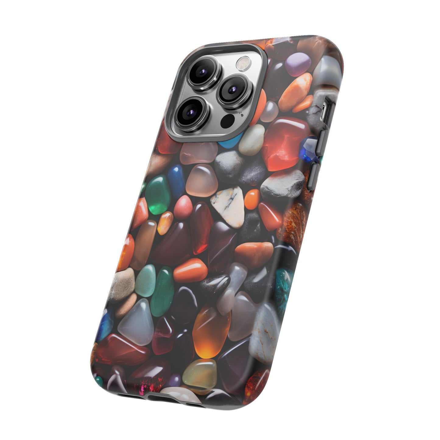 Colorful Stones Phone Case – Vibrant Polished Gemstone Design for iPhone, Samsung Galaxy, and Google Pixel Devices