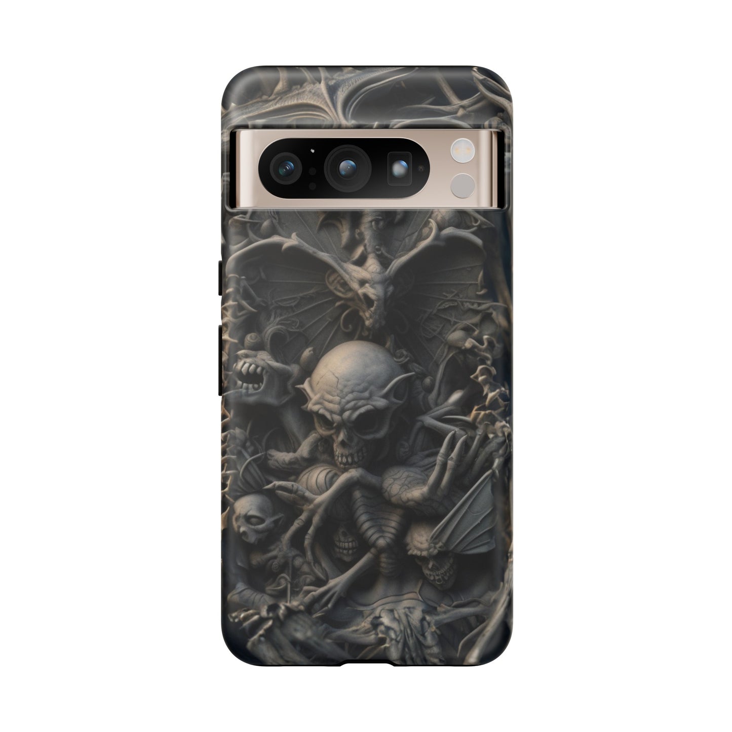 Those Who Dwell Below #1 Phone Case – Intricate Gothic Skeleton Design for iPhone, Samsung Galaxy, Google Pixel Devices