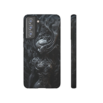 Biomechanical Beauty Phone Case – Futuristic Alien Design for iPhone, Samsung Galaxy, and Google Pixel Devices