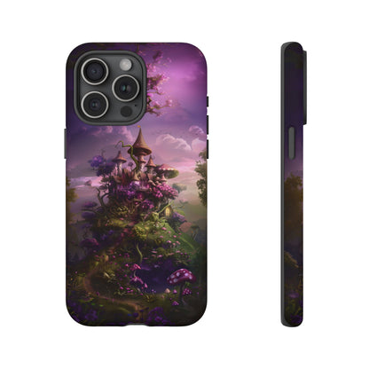 Enchanted Fairy Castle Phone Case - Magical Purple Fantasy Art for iPhone, Samsung Galaxy and Google Pixel Devices