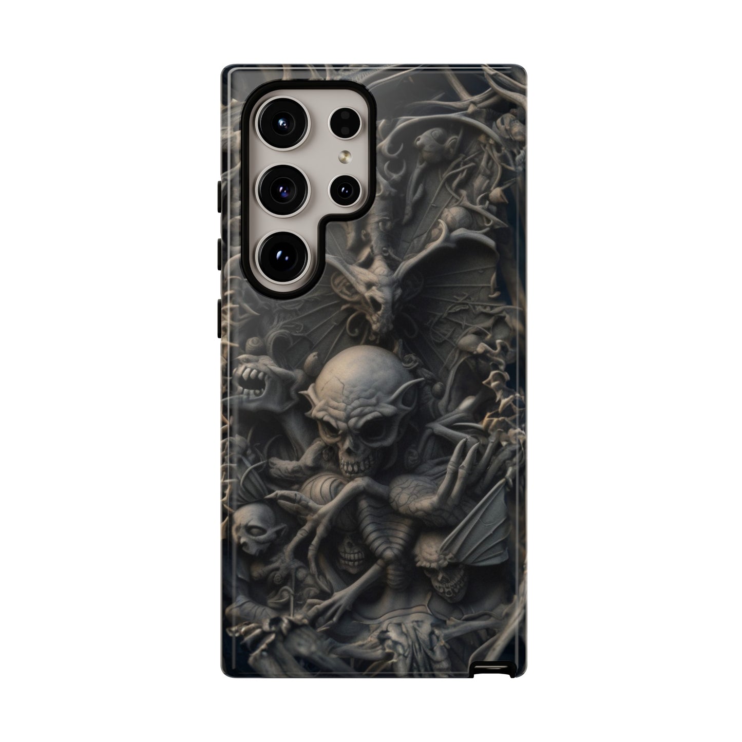 Those Who Dwell Below #1 Phone Case – Intricate Gothic Skeleton Design for iPhone, Samsung Galaxy, Google Pixel Devices