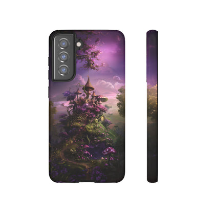 Enchanted Fairy Castle Phone Case - Magical Purple Fantasy Art for iPhone, Samsung Galaxy and Google Pixel Devices