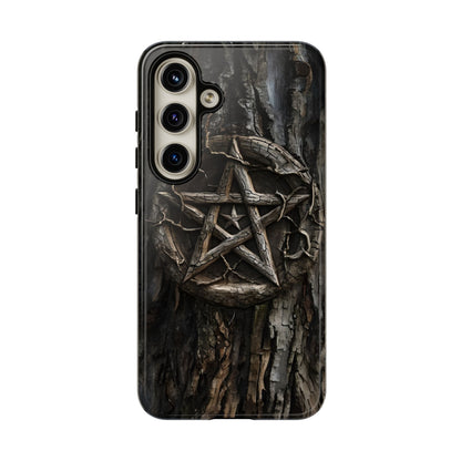 Pentacle Tree Phone Case – Wiccan Nature Magic Design for iPhone, Samsung Galaxy, and Google Pixel Devices