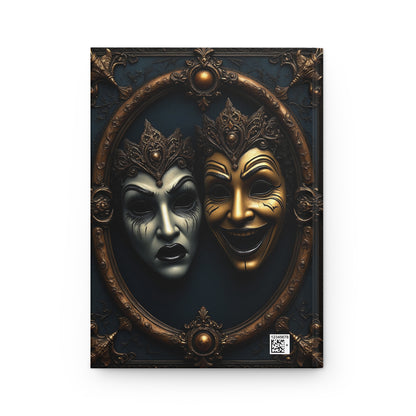 Theatrical Masks Hardcover Journal - Embrace Comedy and Tragedy