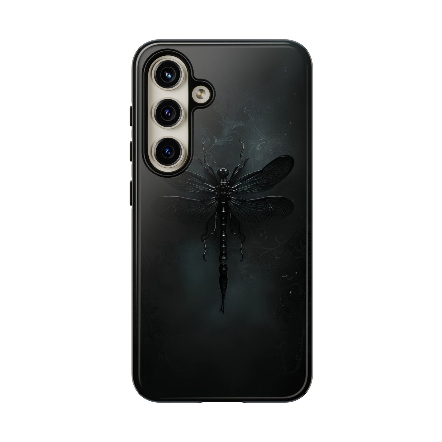 Gothic Dragonfly Phone Case – Dark Elegance Design for iPhone, Samsung Galaxy, and Google Pixel Devices