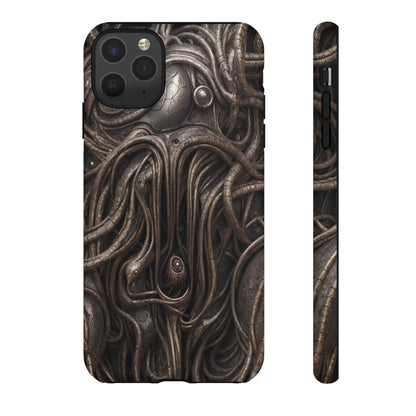 Biomechanical Horror 4 Phone Case – Futuristic Alien Design for iPhone, Samsung Galaxy, and Google Pixel Devices