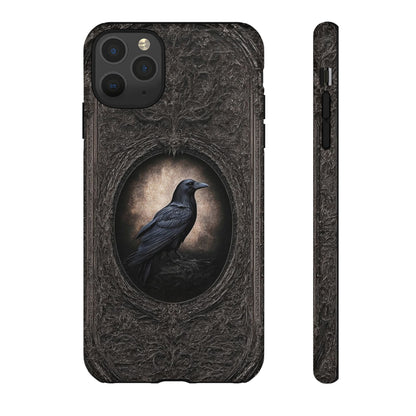 Gothic Raven Phone Case - Mysterious Dark Bird Design