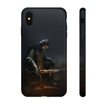 Dark Knight of the Abyss Phone Case - iPhone, Samsung Galaxy, Google Pixel - Epic Medieval Warrior Art, Protective Case, Fantasy Art