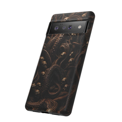 Skulls and Tentacles Phone Case – Lovecraftian Horror Design for iPhone, Samsung Galaxy, and Google Pixel Devices